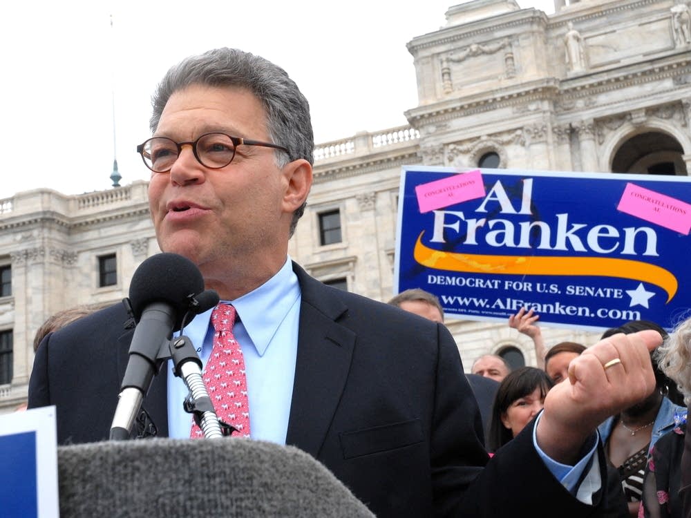 Al Franken spoke to supporters