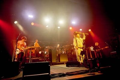 A band performing onstage