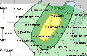 Riesgo de tormentas fuertes el martes y martes por la noche