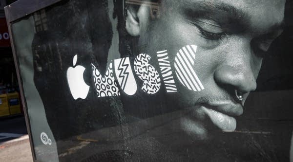 An advertisement for Apple Music.