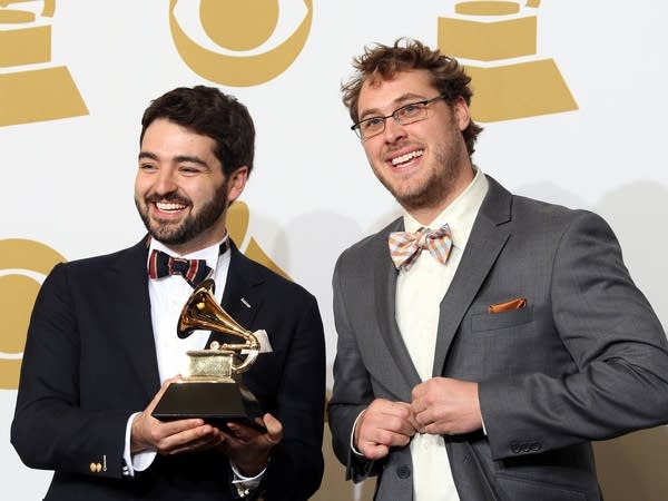Justin Lansing (left) and Joe Mailander (right) of The Okee Dokee Brothers have declined their 2021 Grammy Award nomination for Best Children's Album. The duo won the honor in 2013 for their album 'Can You Canoe?' and have amassed five total nominations.