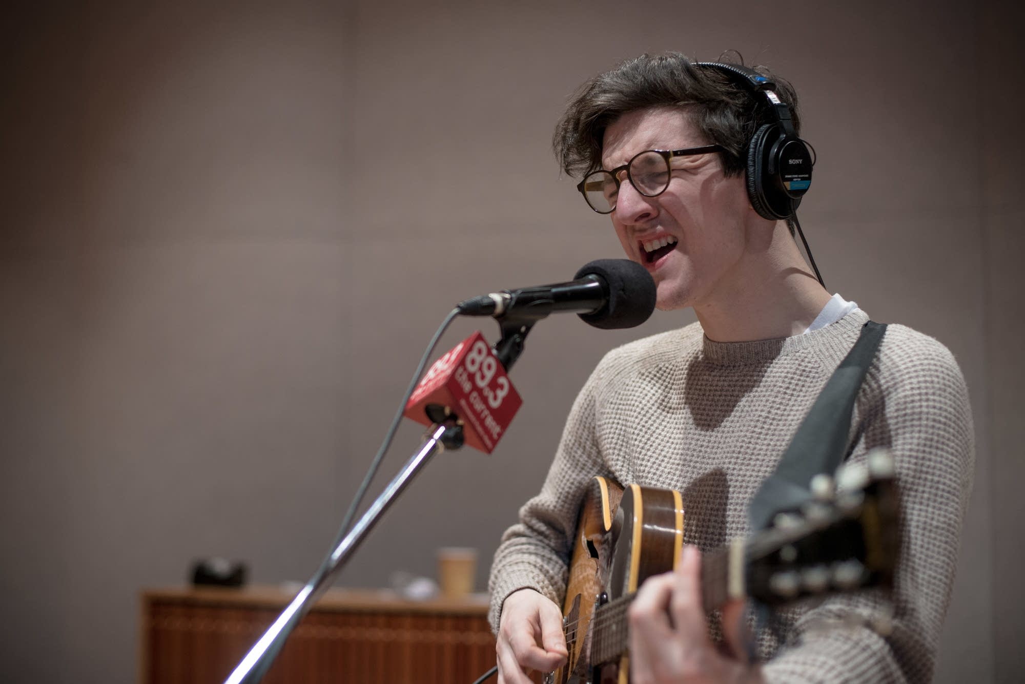 Dan Croll performs in The Current studio