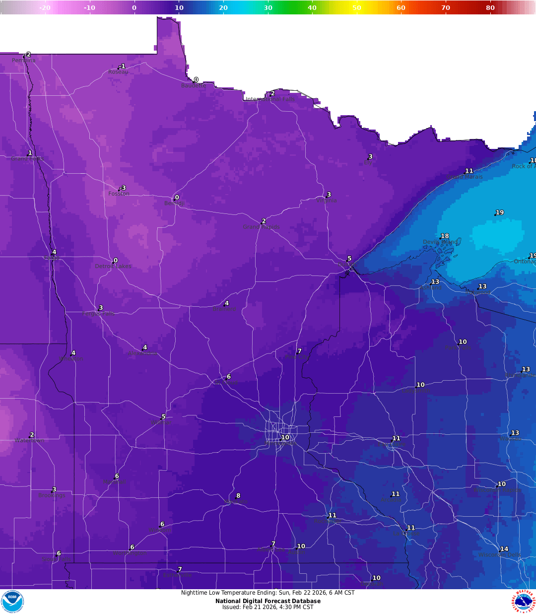 Below-zero wind chills Saturday night; flurries possible Sunday