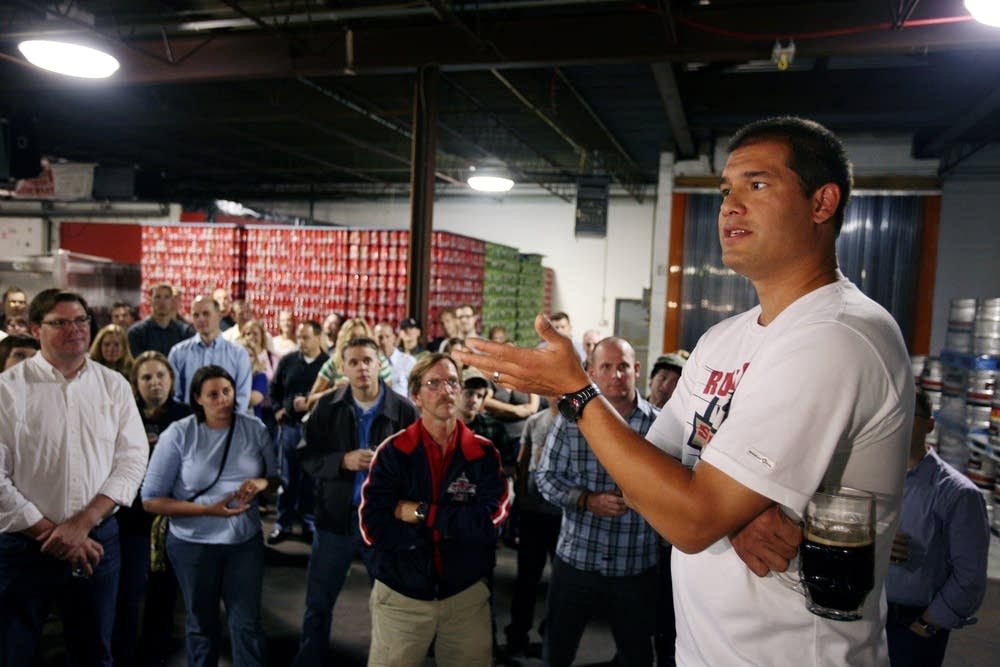 Addressing a tour group