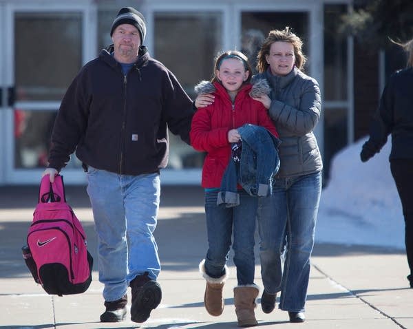 Students leave school