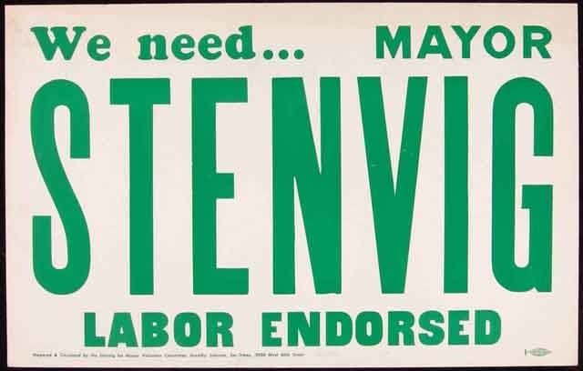An undated election poster for Charles Stenvig, former mayor of Minneapolis