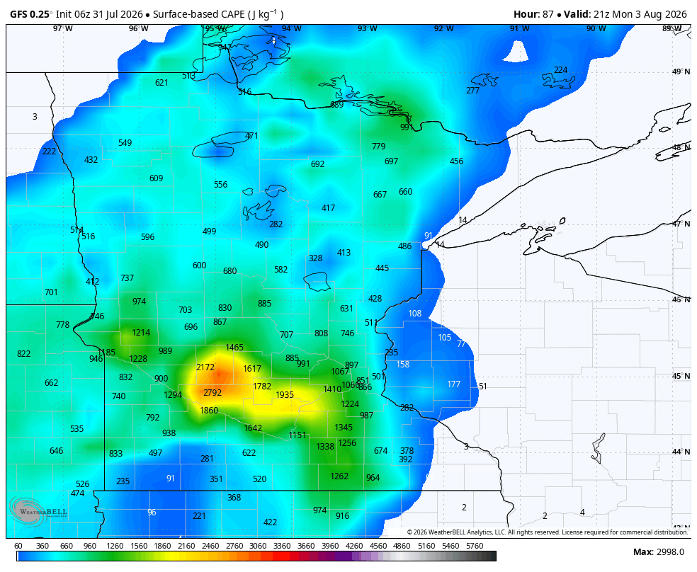 Potential energy late Monday