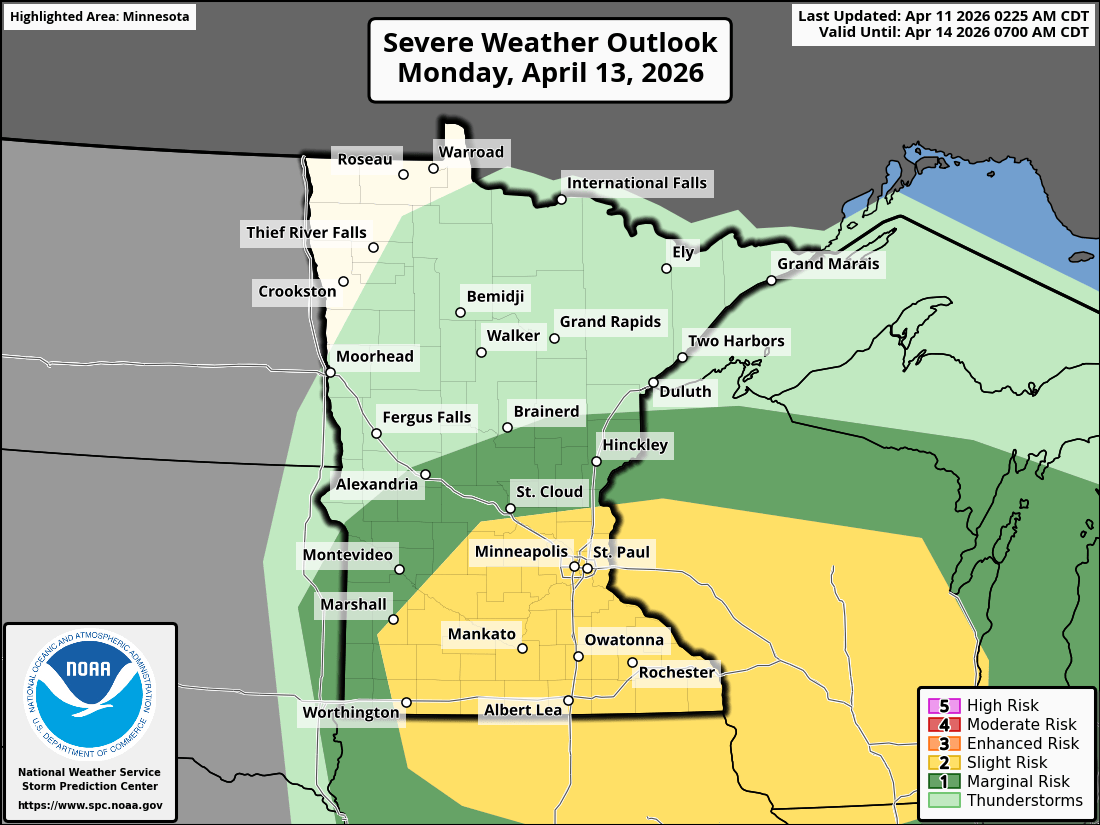 Severe weather threat for Monday