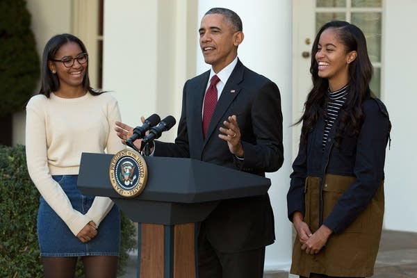 Pres. Barack Obama tells Dad jokes to embarrass his daughters.