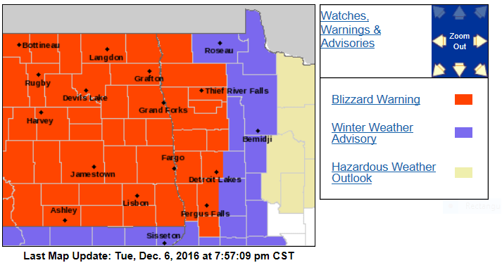 Blizzard warning NW Minn. until 9 a.m. Wednesday