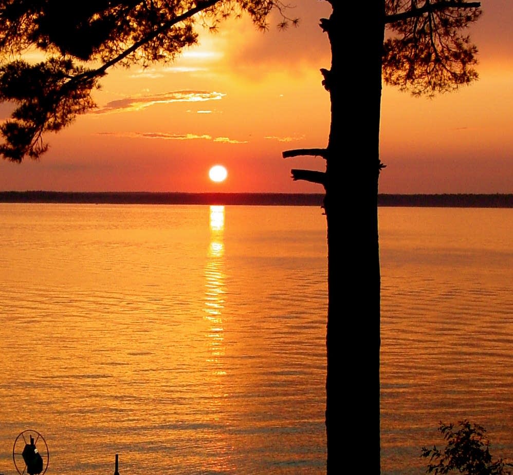sunset on gull lake