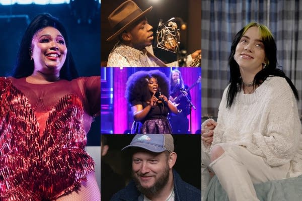 Contenders for Grammy Awards at the 62nd annual ceremony hosted by the Recording Academy include Lizzo, Billie Eilish, J.S. Ondara, Bon Iver and Yola.
