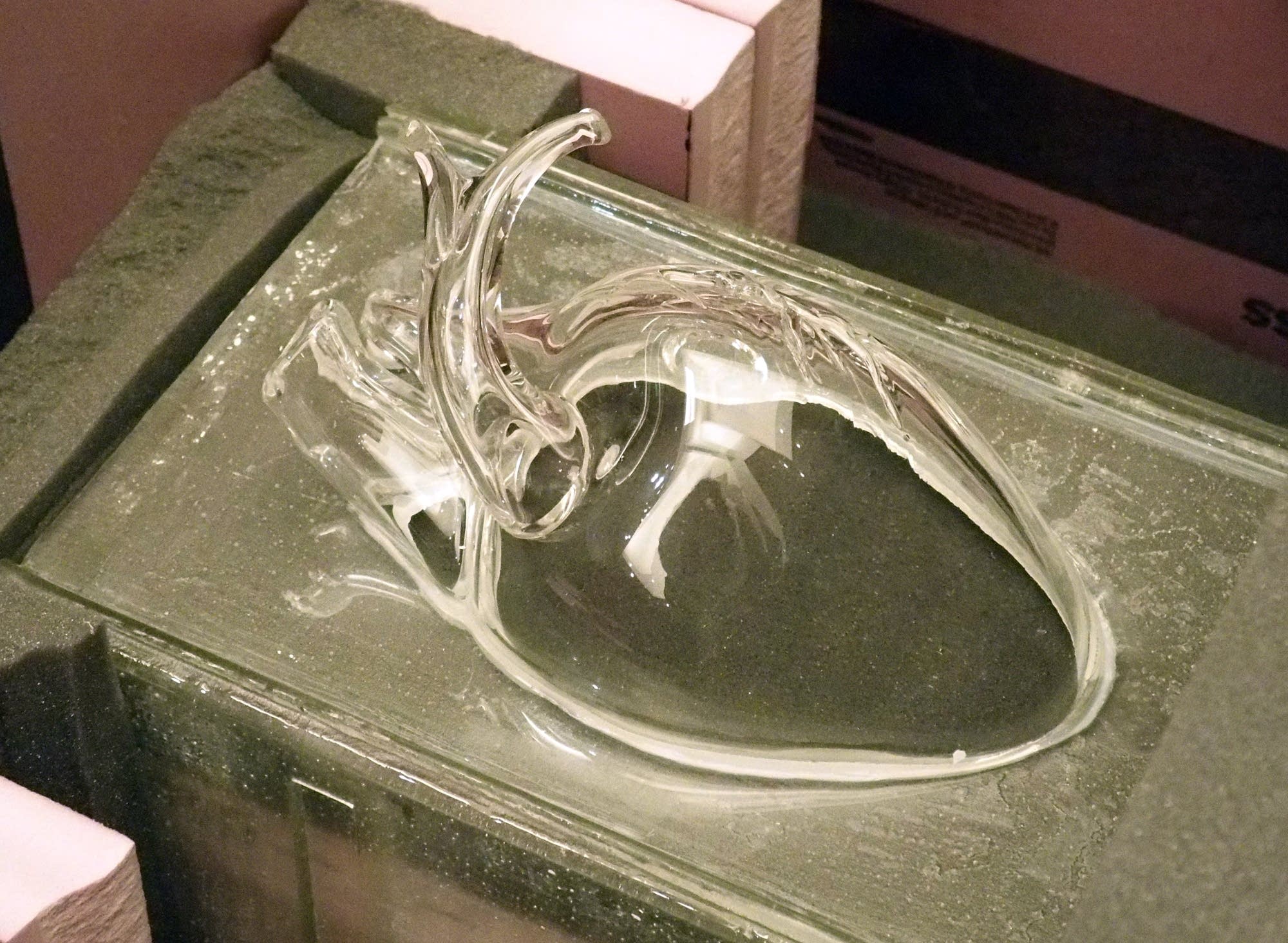 A model of a human heart is an individually sculpted piece by Lipman.