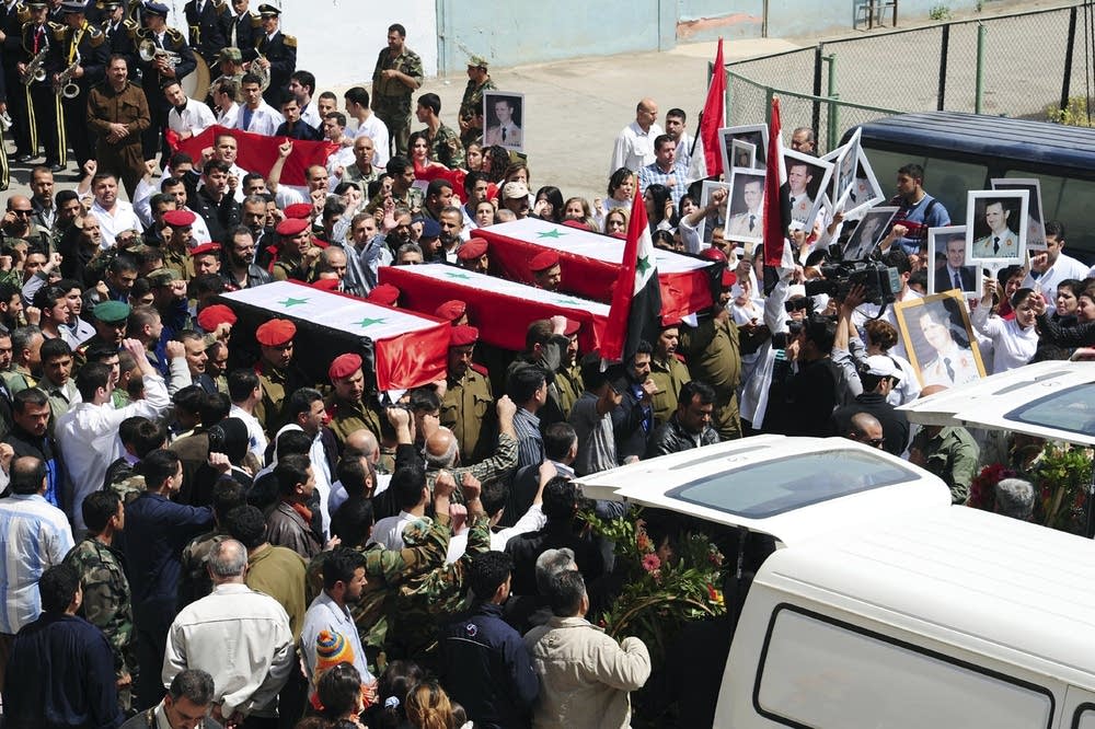 Coffins in Syria