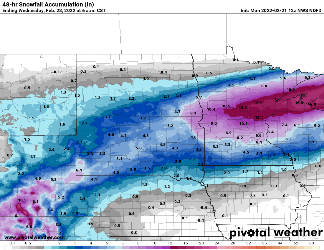 Heavy snow for central Minnesota Monday, statewide Tuesday MPR News