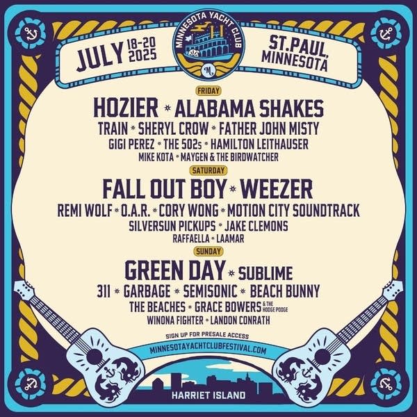 Minnesota Yacht Club Lineup 2025