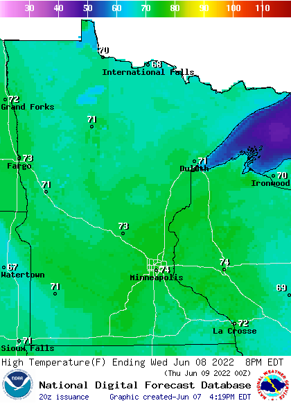 Highs WED PM