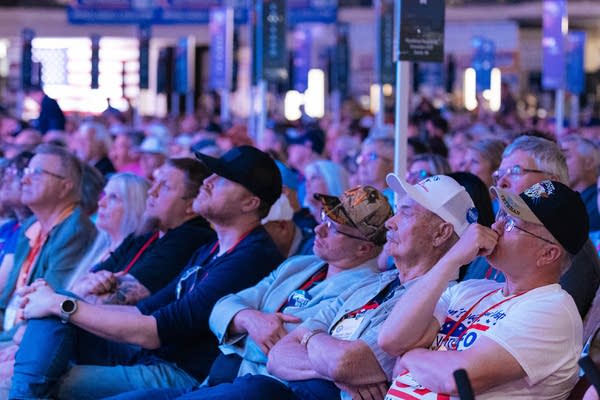 Delegates from across Minnesota listen to candidates speaking