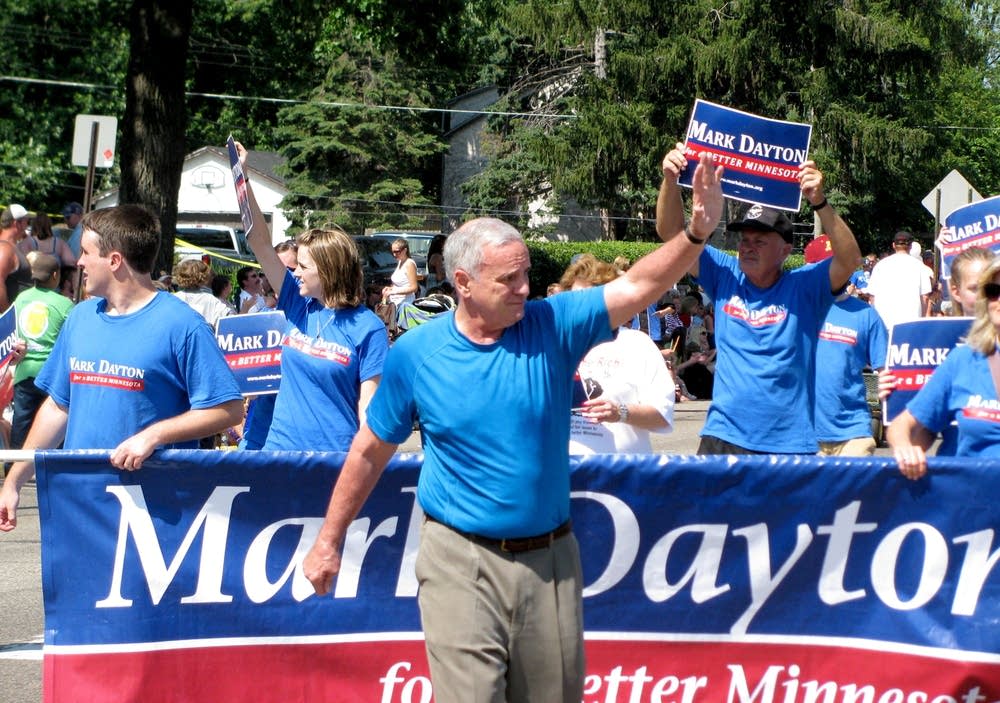 Mark Dayton at a July 3 parade