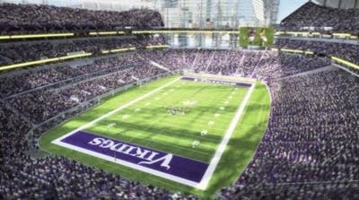 Artist's rendering of Vikings stadium.