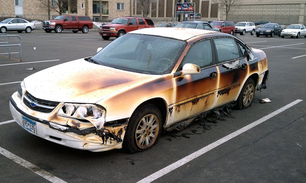 Burnt car