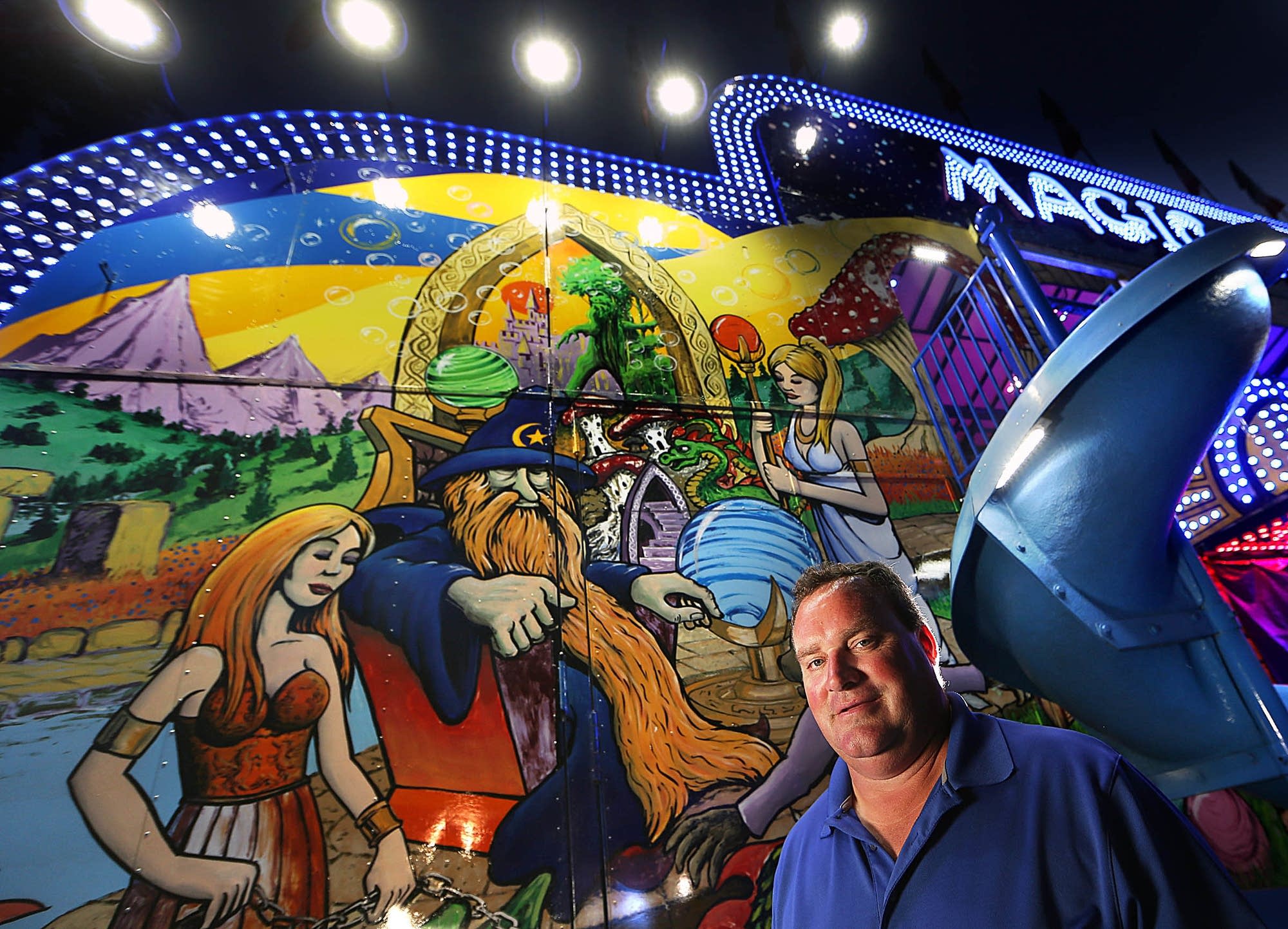 Michael Wood stands at the Magic Maze
