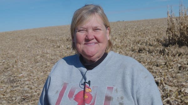 April Hemmes on her farm in 2019.
