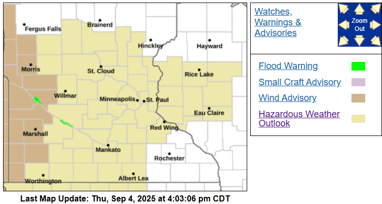 Wind advisory until Thursday 10 p.m.