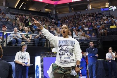 Brynne Crockett is the team’s in-arena host.