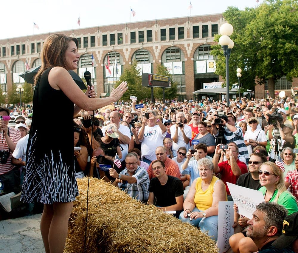 Bachmann speaks at Iowa fair
