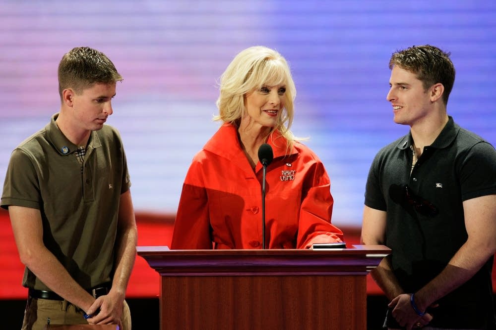 Cindy McCain and her sons do a soundcheck