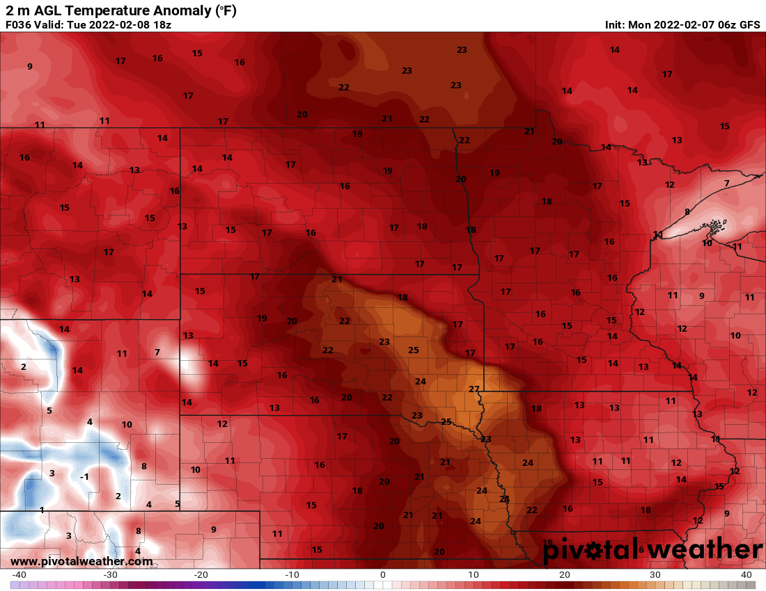40 degrees returns Tuesday; mild through the week