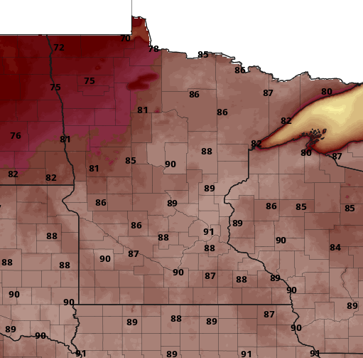 Hot, reduced air quality south; thunder possible north and west