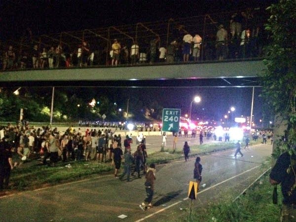 Protesters shut down I-94 near Lexington.