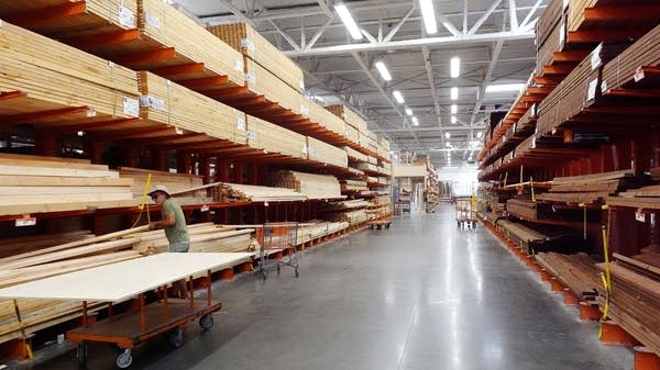 Although there's currently a surplus of imported lumber in the U.S., the stock will eventually be drawn down and prices will begin to reflect the tariffs.
