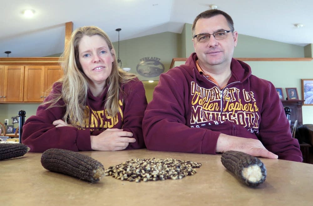 Theresa and Bryan Kerkaert are organic farmers.