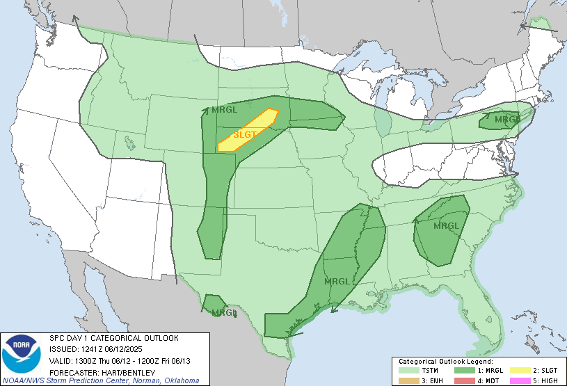 Marginal risk for severe weather