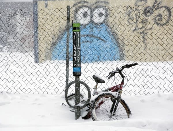 A stranded bike in Minneapolis.