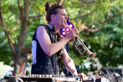 the band Terminal Habitat Collapse performing outdoors