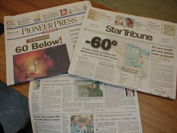 Newspaper headlines