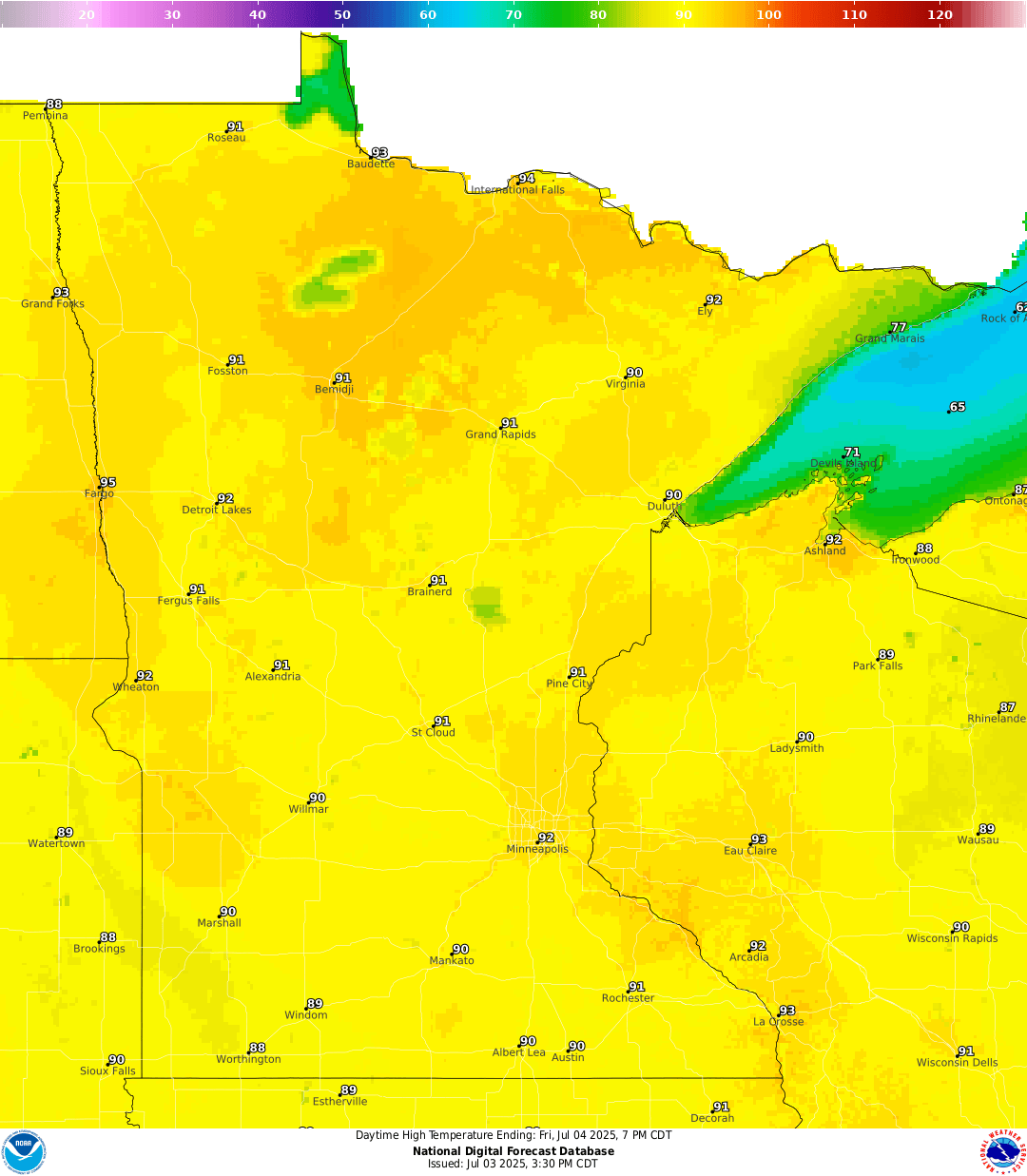 Highs for the 4th of July