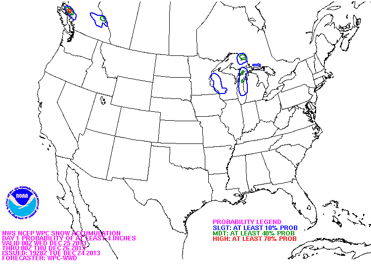 4 inch snowfall