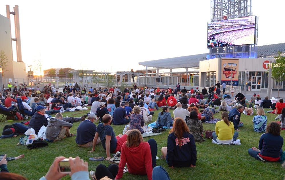 People watching the All-Star Game