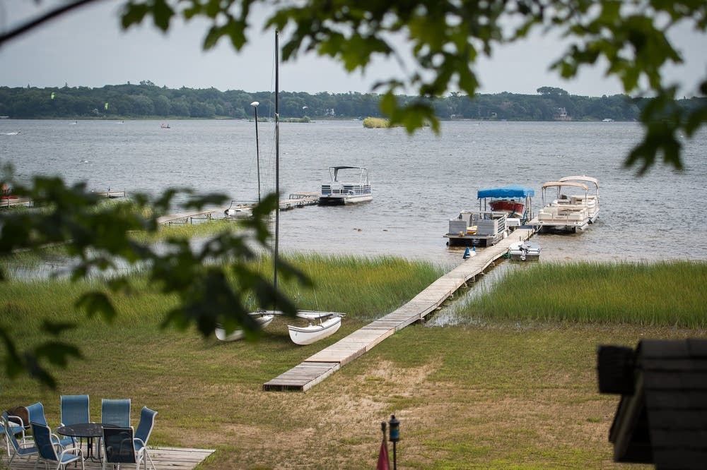 Docks on White Bear Lake have gotten shorter .