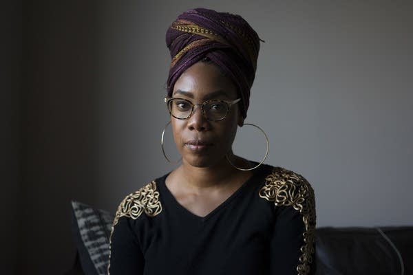 Me'Lea Connelly poses for a portrait in her office in North Minneapolis