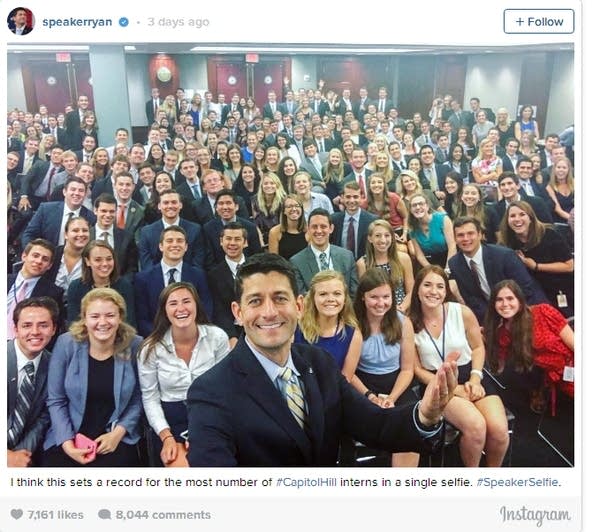 Ryan photo spawns battle of the intern selfies