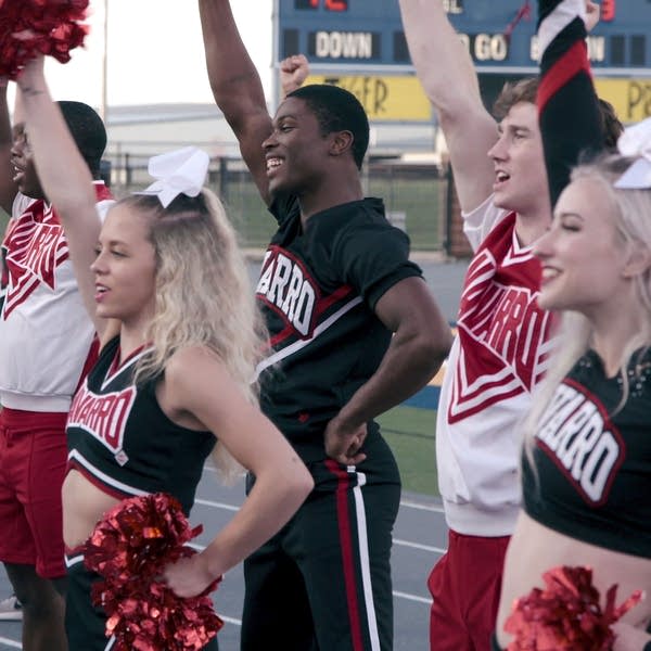 A still from the Netflix documentary series "Cheer"