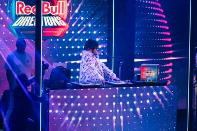 anderson .paak performing a dj set on stage