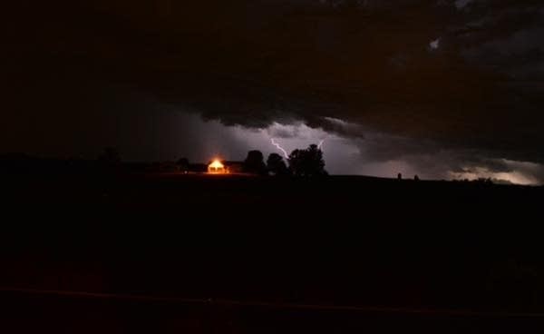 Strong, possibly severe thunderstorms Tuesday morning