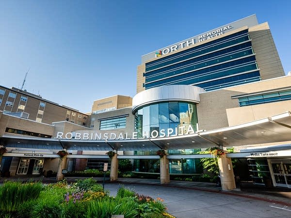 An exterior shot of a hospital.